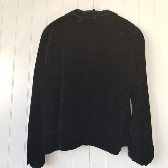 J Jill Black Velvet Shirt - Picture 2 of 5